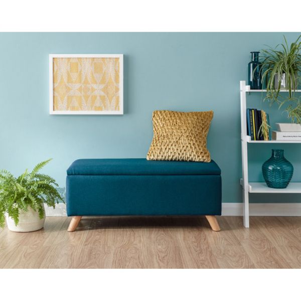 Stunning Secreto Ottoman Bench Teal