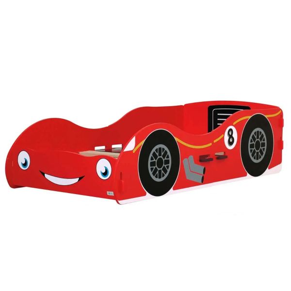 Hamil Kids Racecar Toddler Bed Frame Red, Race Car Toddler Bed Frame
