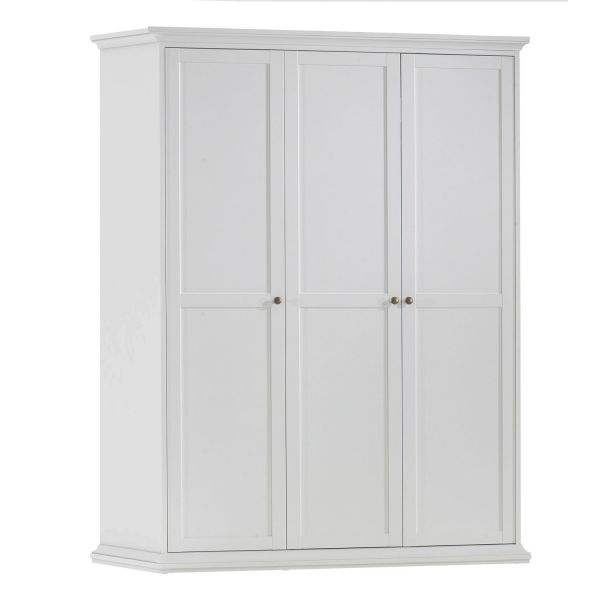Wardrobe with 3 Doors in White White