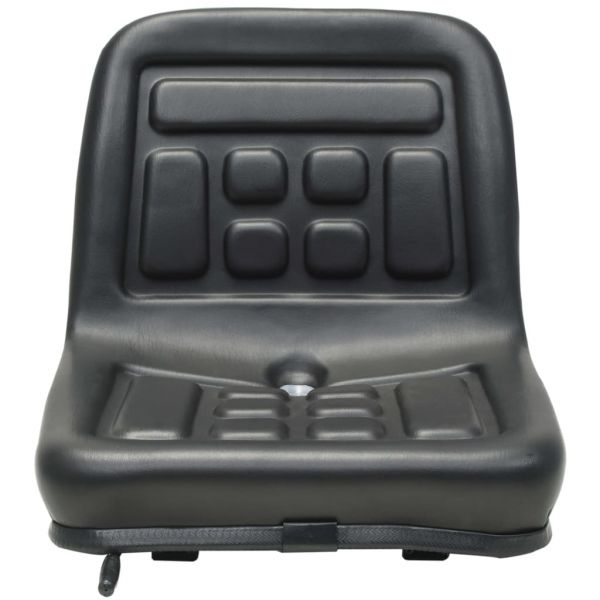 Tidyard Universal Tractor Seat with Backrest,Length Adjustable Agricultural Machines Black 