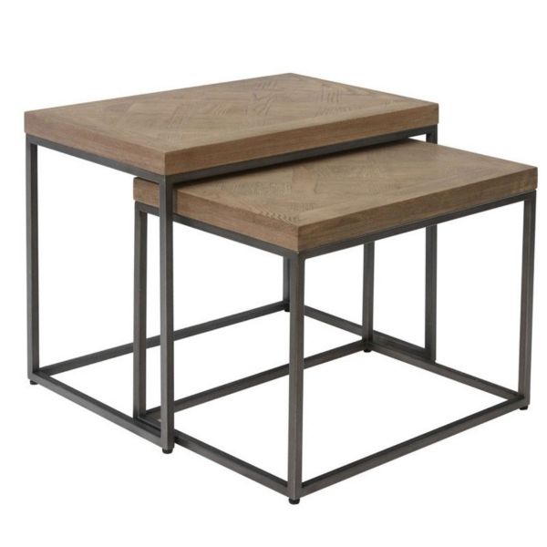 Chevron Nest of 2 Tables