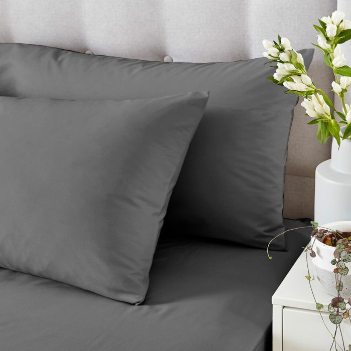 Pair Standard Pillowcases White Silentnight 100% Cotton Housewife Pillowcase 