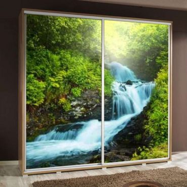 Penelopa Sliding Door Wardrobe Waterfall - 205cm White