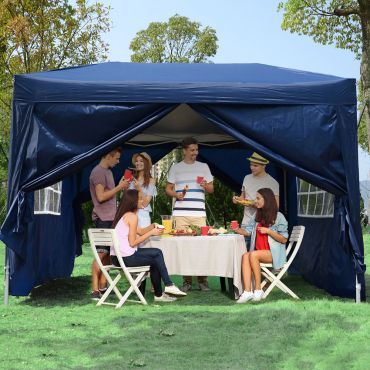 Marquee Pop Up Party Tent With Storage Bag Blue Colour - 3Mx3M