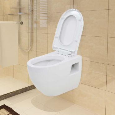 Wall-Hung Toilet Ceramic White