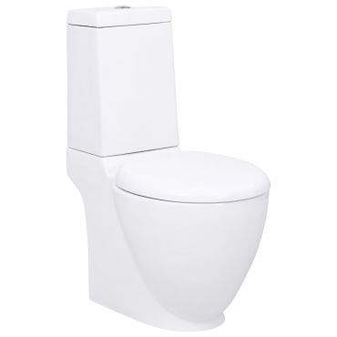 Ceramic Toilet Back Water Flow White
