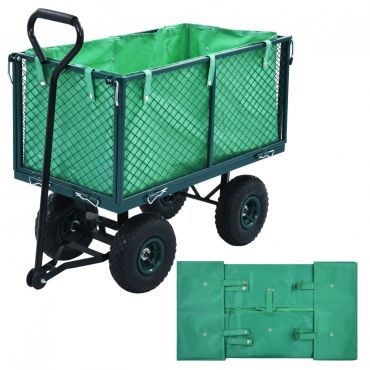 Tidyard Garden Cart Liner Outdoor Utility Wagon Green Fabric 