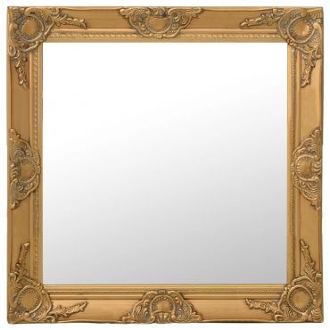 Wall Mirror Baroque Style 60x60 cm Gold