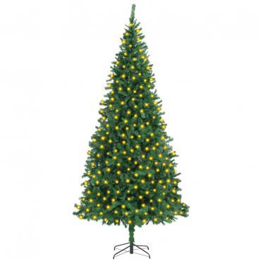 Artificial Christmas Tree with LEDs 300 cm Green