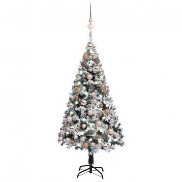 Artificial Christmas Tree with LEDs&Ball Set LEDs Green 120 cm