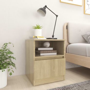 Bed Cabinet Sonoma Oak 40x40x50 cm Chipboard