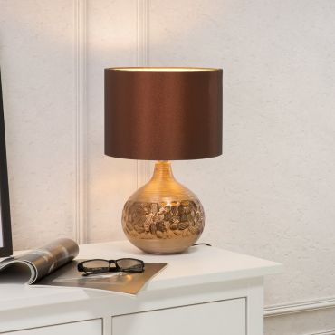 Yakima Elegant Table Lamp - Brown or Silver