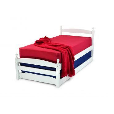 Palermo White Wood Single Guest Bed Frame