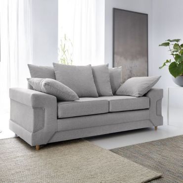Prime Fabric 3 Seater Sofa - Light Grey