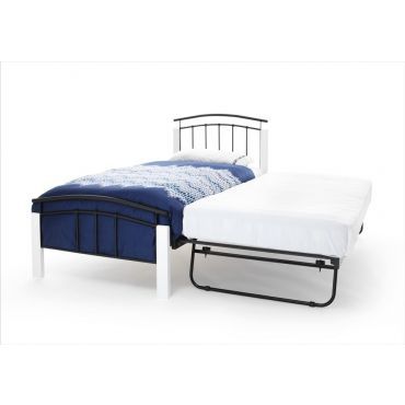 Tetras Metal Single Bed & Guest Bed - Silver or Black