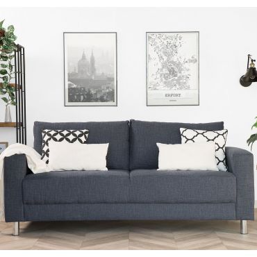 Akim Fabric Sofa with 2 Seater - Grey