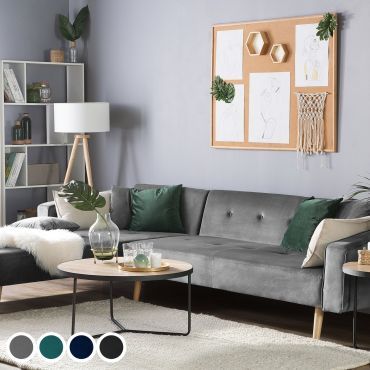 Vado Velvet Corner Sofa Bed- 4 Colours 