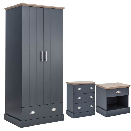 Luton 4Pc Living Room Furniture Set Grey