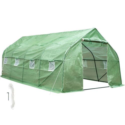 Outsunny Poly Tunnels PE Foil with Metal Frame - 600x300x205
