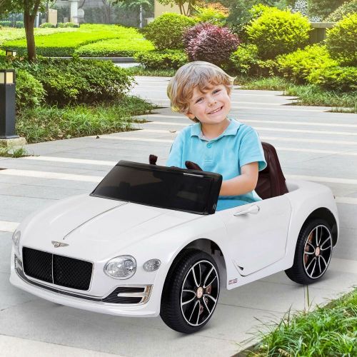 Electric Ride-on Kid Car Twin Motors Parental Remote Control - White