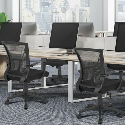 Adjustable Ergonomic Office Swivel Desk Chair - Black
