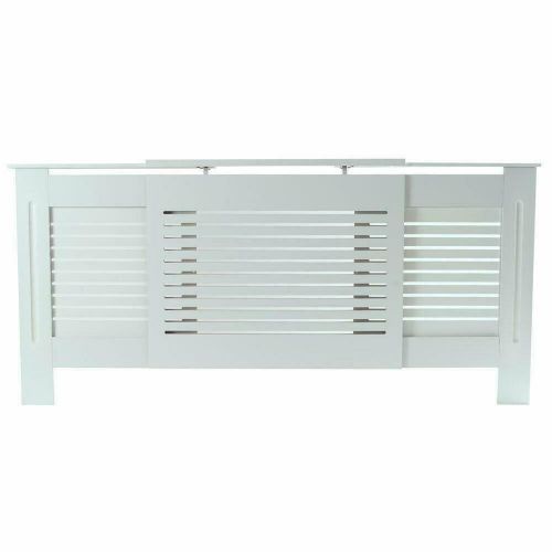 Adjustable MDF Board Radiator Wall Cabinet Cover - White