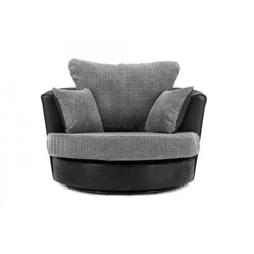 Dino Swivel Chair in Black and Grey or Brown and Beige