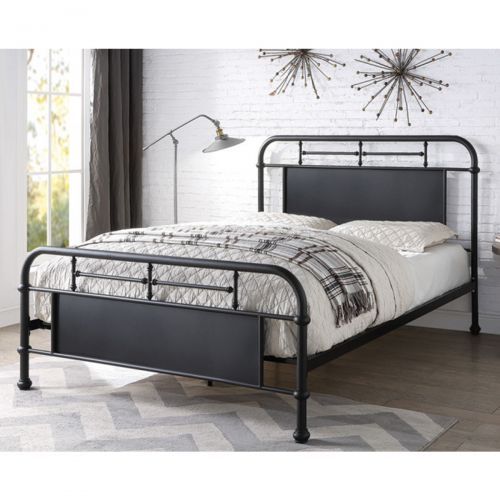 Keston Modern Black Metal Bed Frame - 2 Sizes