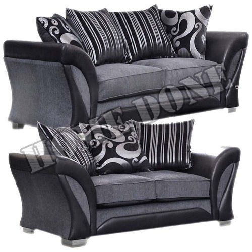 Shannon Fabric 3 Seater and 2 Seater Sofa Set